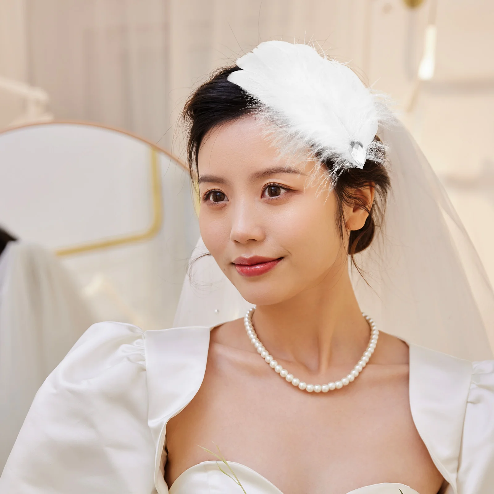 

4Pcs Hair Clips White Rhinestone Bride Hair Accessories Wedding Prom Birthday Elegant Hairpins for Women