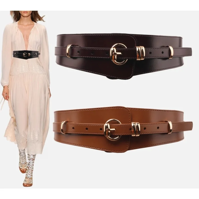 

Женское новое модное пальто с поясом, женское платье-свитер, корейское издание, пояс из натуральной кожи, универсальные декоративные ремни