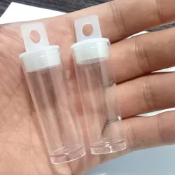 MKY Bead 5pcs Storage Bottle 6.7cmx2cm Transparent PC Round Bottle，Loose Bead Storage Bottle