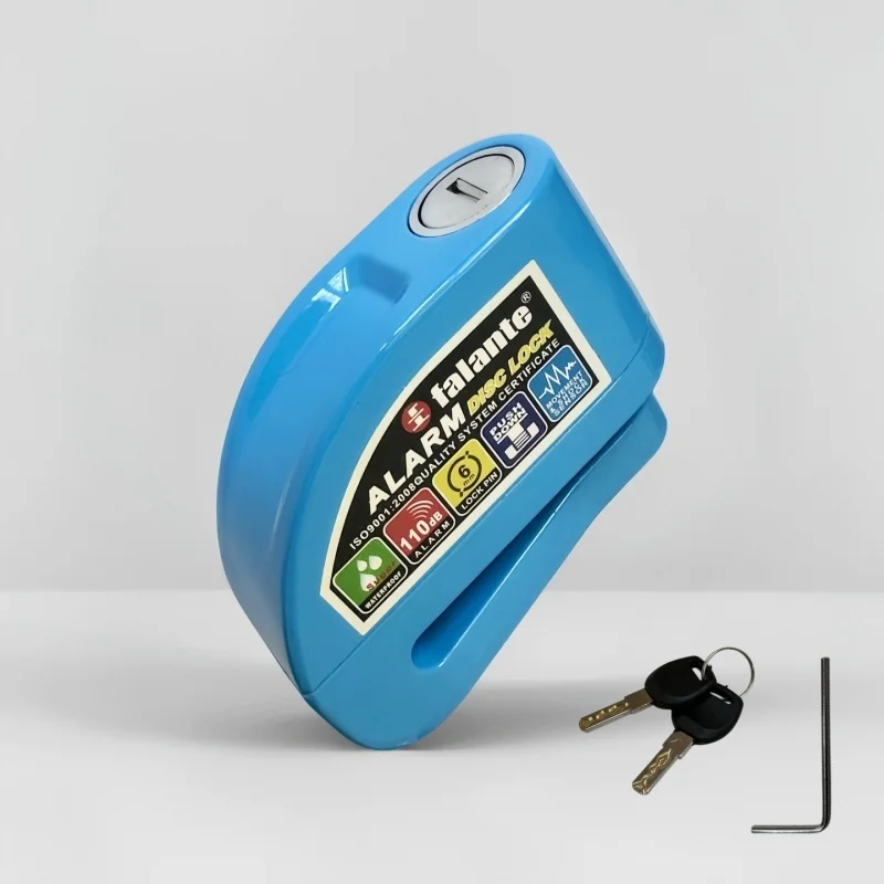 Waterproof Motorcycle Scooter Disc Brake Alarm Lock Anti-Theft Bicycle Wheel Security Protection with 2 Keys 6 Colors