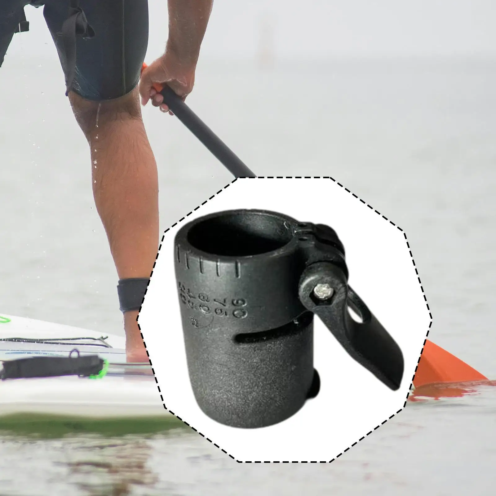 

Быстроразъемный зажим для весла, сменный, простой в установке зажим для вала весла из углеродного волокна для надувной лодки, каякинга, каноэ