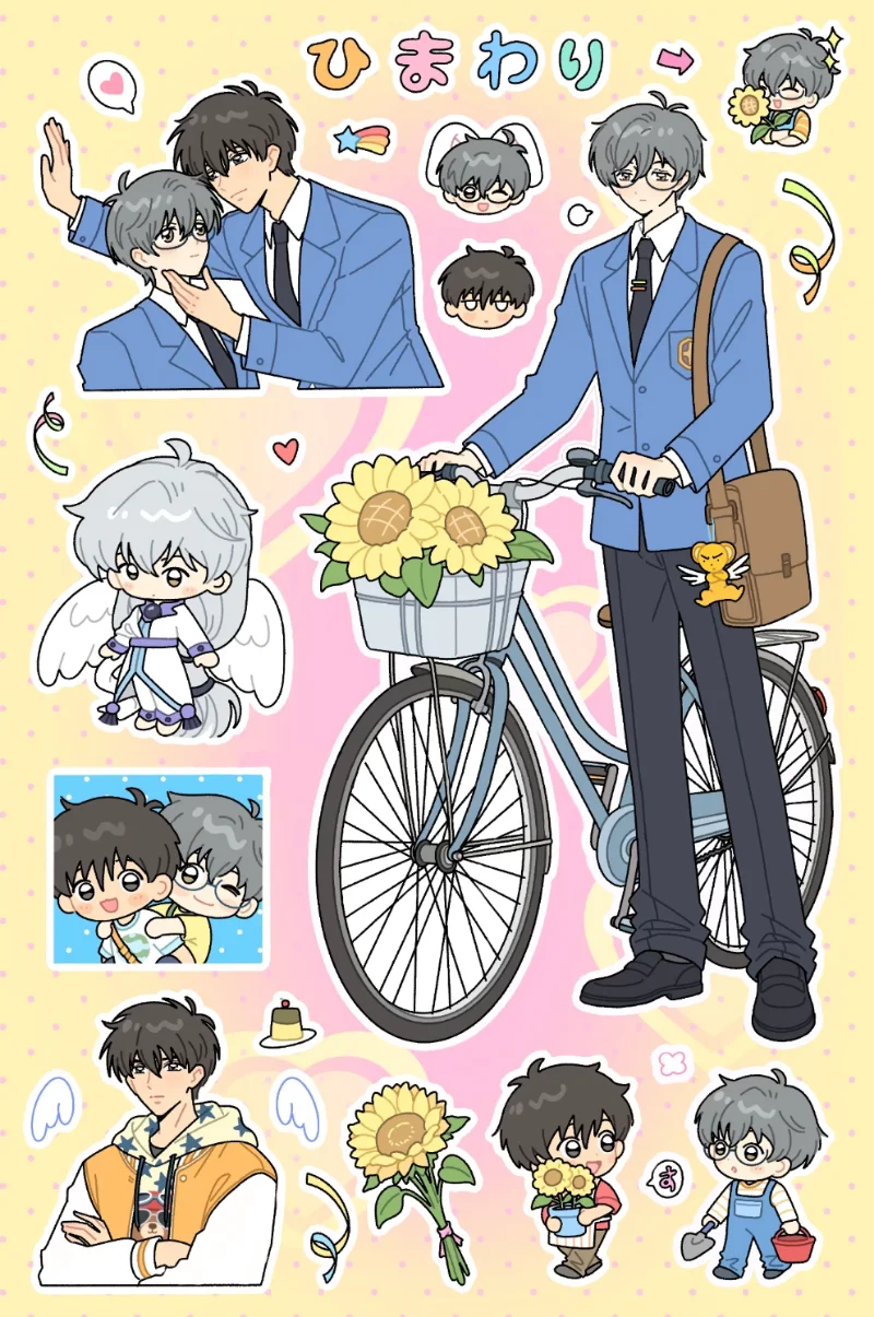 Kawaii Anime Sticker Cute Cartoon Characters Daily Life Seasonal Decorations for Journals view 3