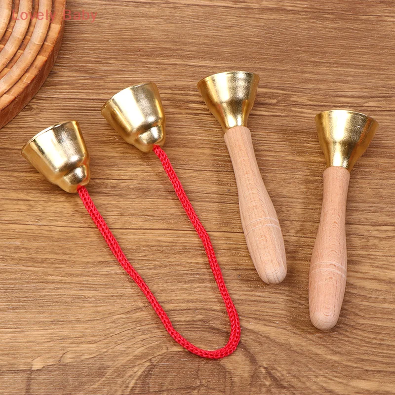 1Pair Bambini Strumento Musicale Campane Giocattolo Con Corde/Maniglie Montessori Orff Strumento Scuola Materna Musica Gioca Giocattolo di Apprendimento