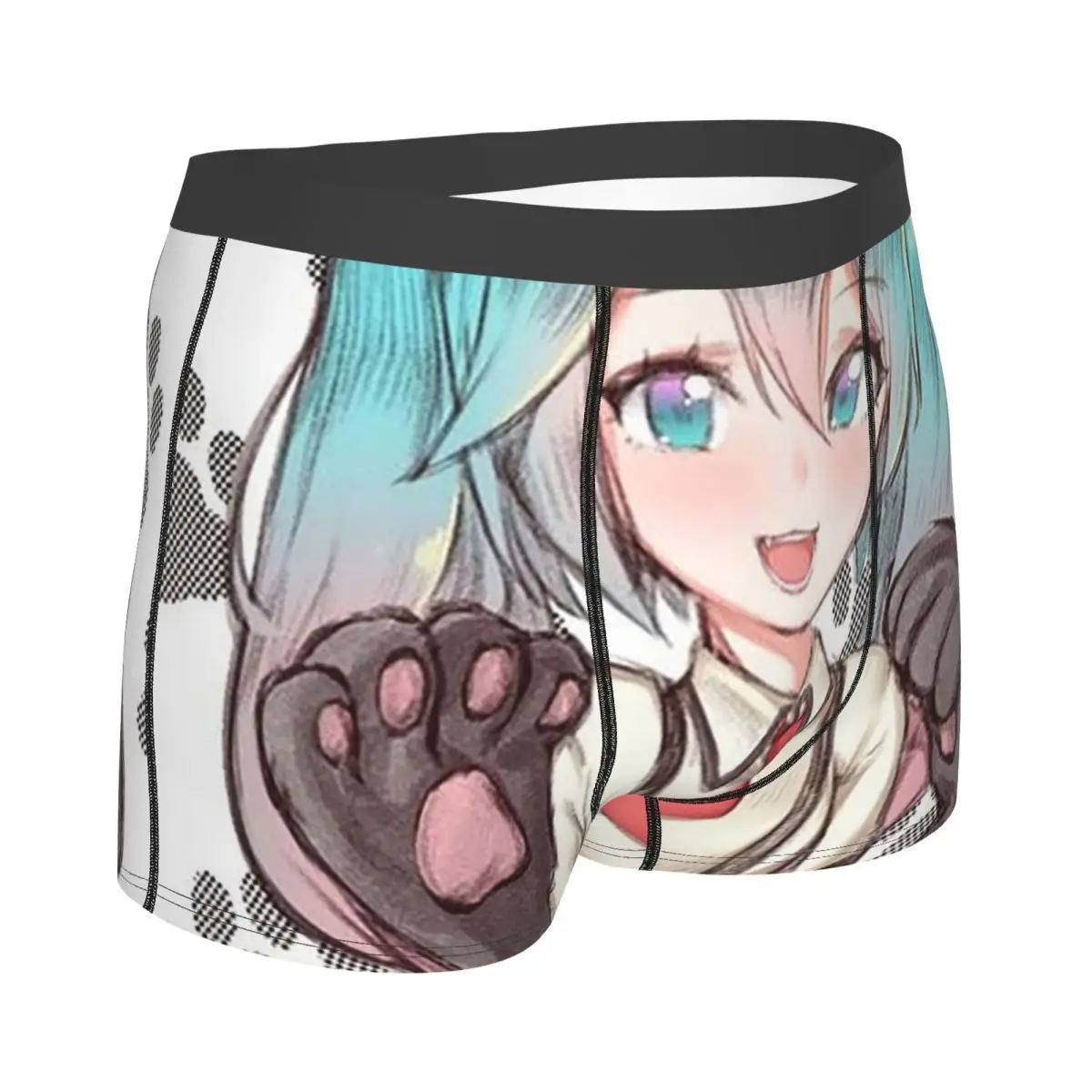 Boxer Underpants Shorts Hatsune Miku Nekko Kawaii Panties Male Breathable Underwear for Homme Man Boyfriend Gifts