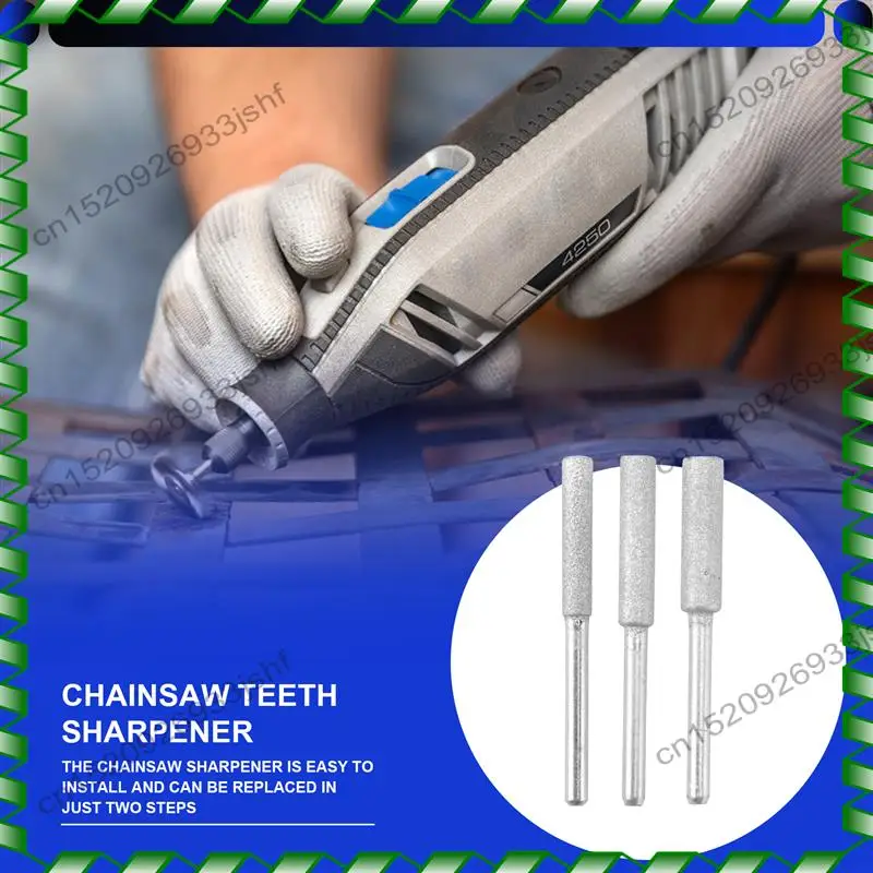 -BOFF 18Pcs Diamond Chainsaw Sharpener Bits,3 Size Stone Chain Saw Chainsaw Sharpener Tool For Chain Saw Stone Jewelry Wood