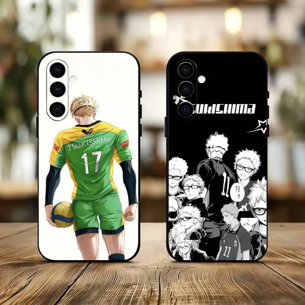 T-Tsukishima K-Kei   Phone Case For Samsung Galaxy A73,A72,A71,A70,A53,A52,A51,Others Soft Black Cover