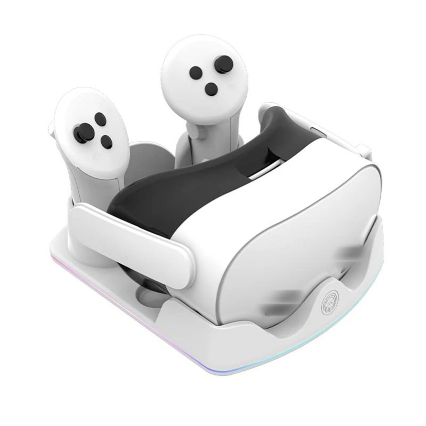 Voor Quest 2/3/3S ​   Handvat Opbergstandaard VR Headset Oplaadstandaard met LED-verlichting Accessoires
