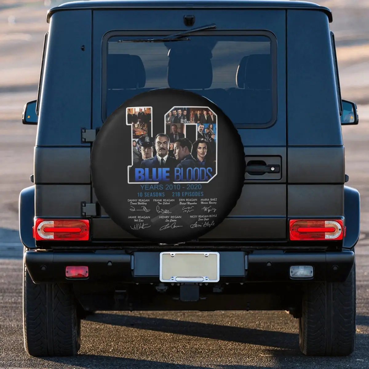 Custom Blue Bloods Year 2010 - 2020 10 Seasons Spare Tire Cover for Car Pajero 4x4 Wheel Protector Covers 14