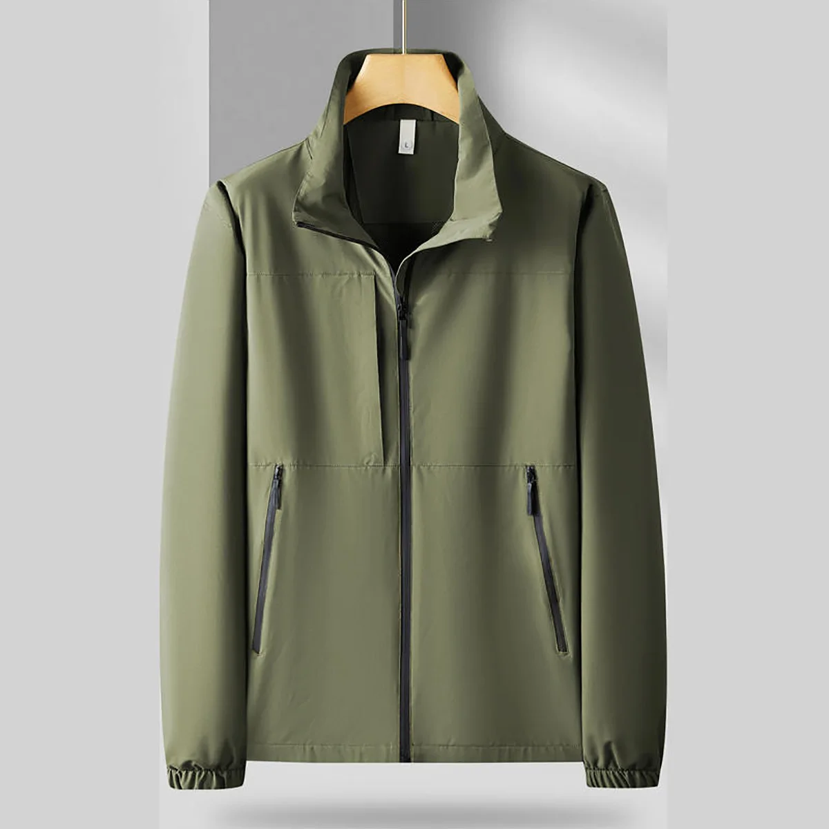 Men's Women's Standing Collar Solid Color  Jackets Autumn Winter Outdoor Sports Youth Couple Outfits Team Outfits