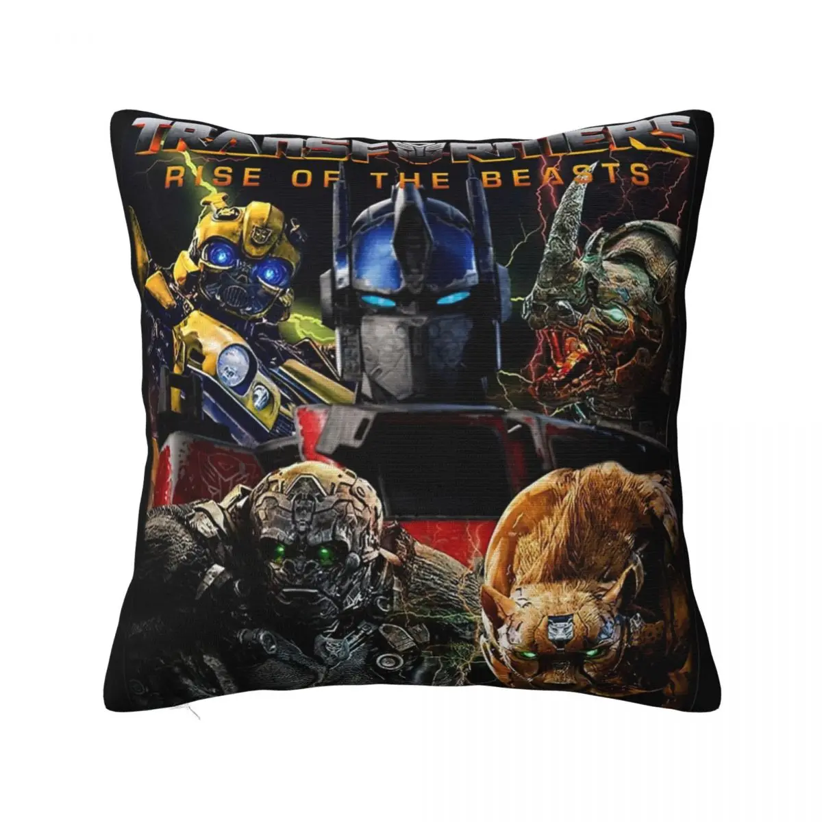 Cartoon Rise Of The Beasts Transformers Pillowcases Kawaii Print Home Sofa Throw Pillow Cover Birthday Gift for Kids