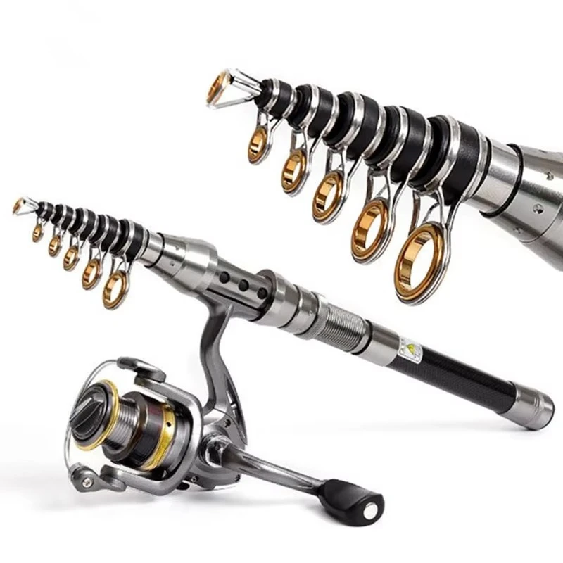 2026 Hot Sale Portable Long Casting 4.9FT to 8.9FT Length Carbon Fiber Telescopic Fishing Rods for Saltwater