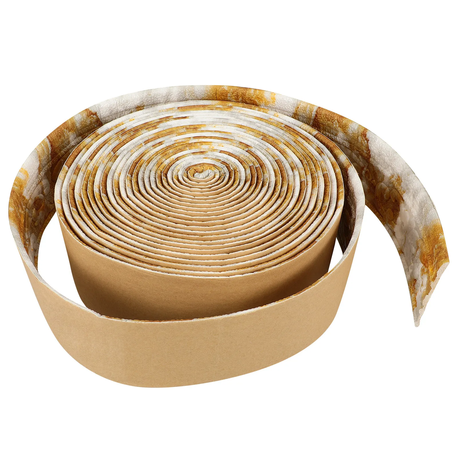 1 Roll 3D Wall Trim Skirting Border Sticker Self Adhesive Decorative Baseboard Tape Thickened Wall Sticker Peel Stick for Living