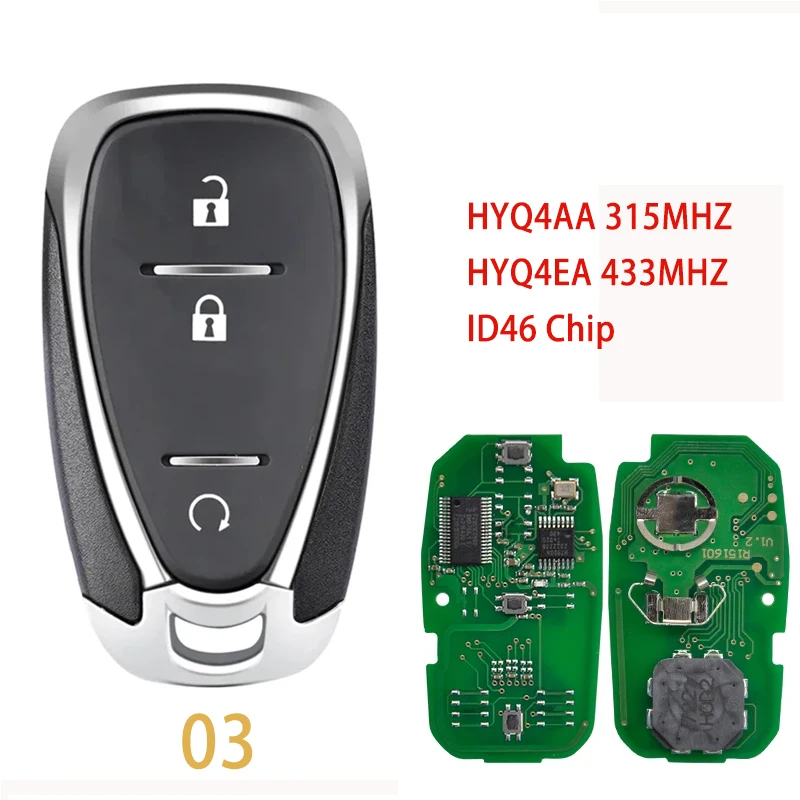 BB Key 315/433MHz HYQ4AA HYQ4EA Remote Key for Chevrolet Camaro Volt Blazer Traverse Camaro Cruze Malibu Sonic Equinox Spark