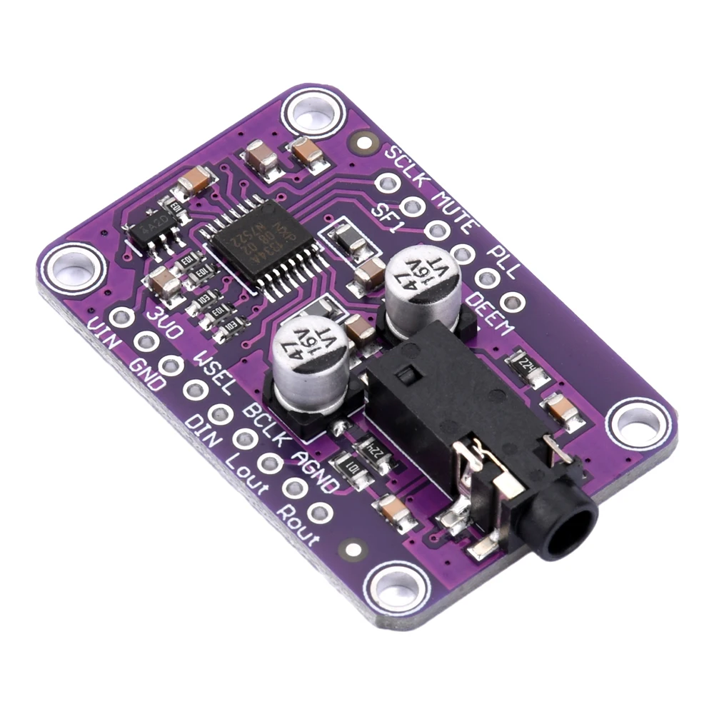 DAC Module 1334 UDA1334A DAC Audio Stereo Decoder Module I2S 16/20/24 bit left justified data Decode Board For Arduino 3.3V-5V