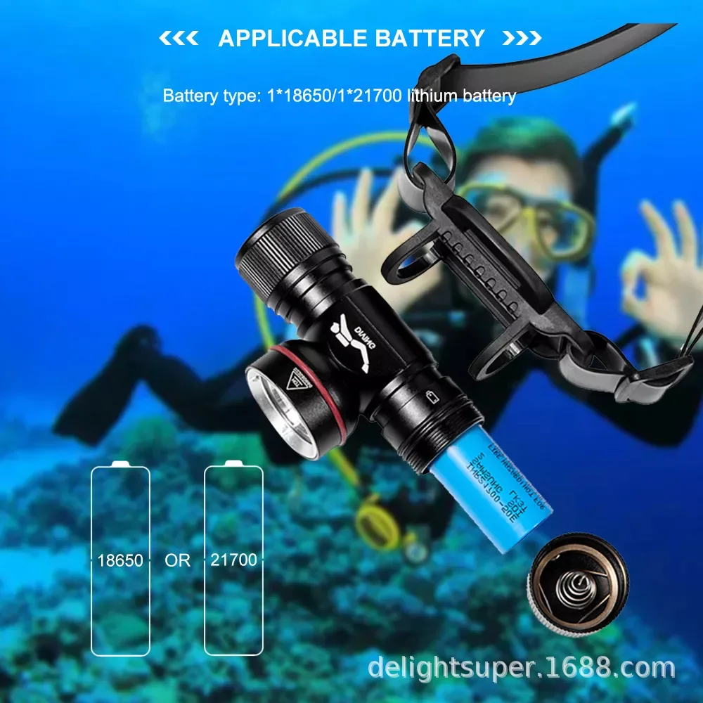 

Cross-border Amphibious and Land Dual-use Diving Headlights Power Prompt Function, One Piece Is Sent on Behalf of The Buyer.