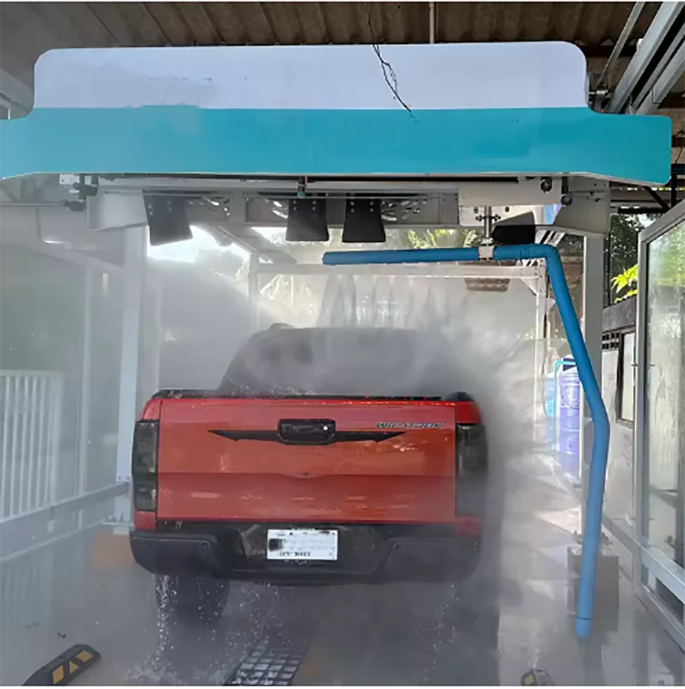 Tunnel Car Wash Machine Conveyor System with Pre Soak and Undercarriage Wash for High Volume Operations