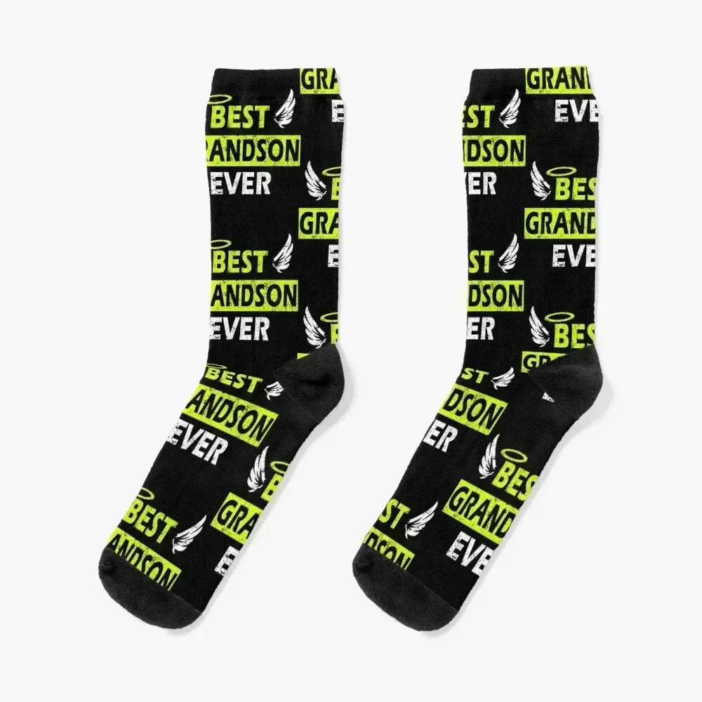 

Best Grandson Ever - Perfect Gift Design with Wings Socks short with print snow Women Socks Men's