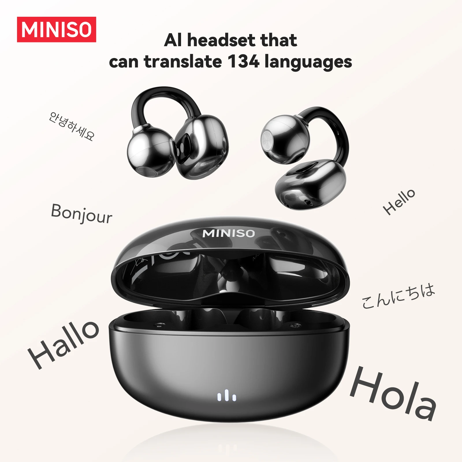 

Ear-clip Wireless Earphones MINISO MS502 Earbuds Low Latency, High Quality Headphones 30 Hours Playback For Music Sports Gaming