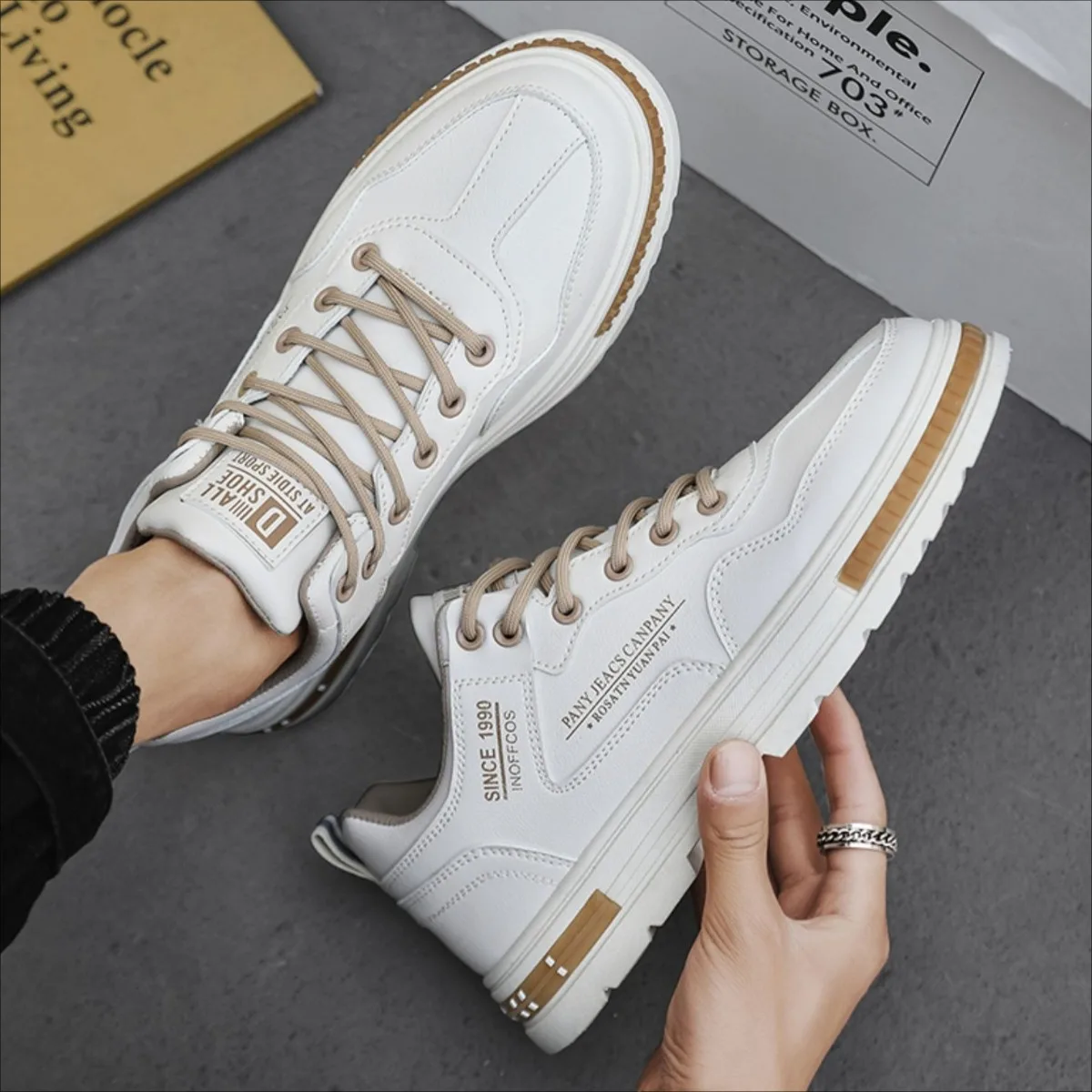

Men's New Breathable White Cloth Shoes - Non-Slip Versatile Board Shoes, Trendy Sports & Leisure Shoes for Daily & Outdoor Wear