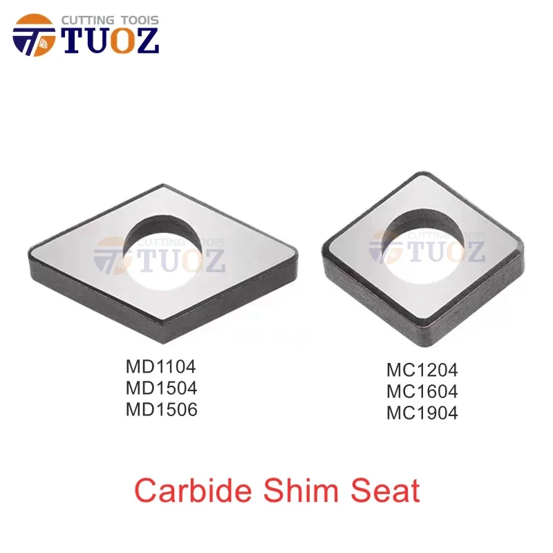 

TUOZ 10pcs Carbide Shim Seat MC1204 MC1604 MC1904 MD1103 MD1504 MD1506 CNMG DNMG Accessories Knife Pad for CNC Turning Tool