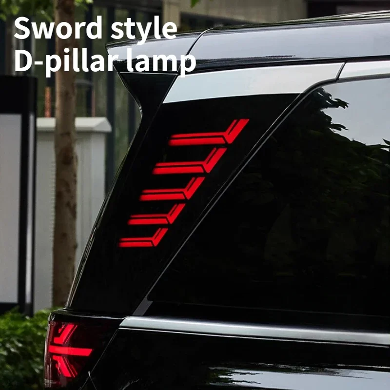 For Denza D9 3-row D-pillar light rear stereo steering warning light LED Darth Vader side panel light modification accessories