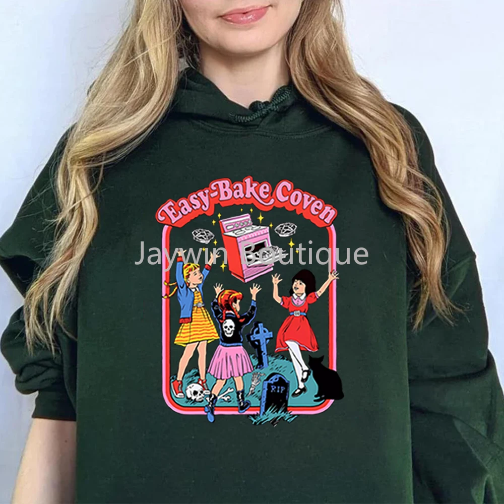 Halloween Horror Movie Hoodie Easy Bake Coven Hooded Sweatshirt 90s Halloween Witches Jumper Trick or Treat Spooky Vibes Hoodies