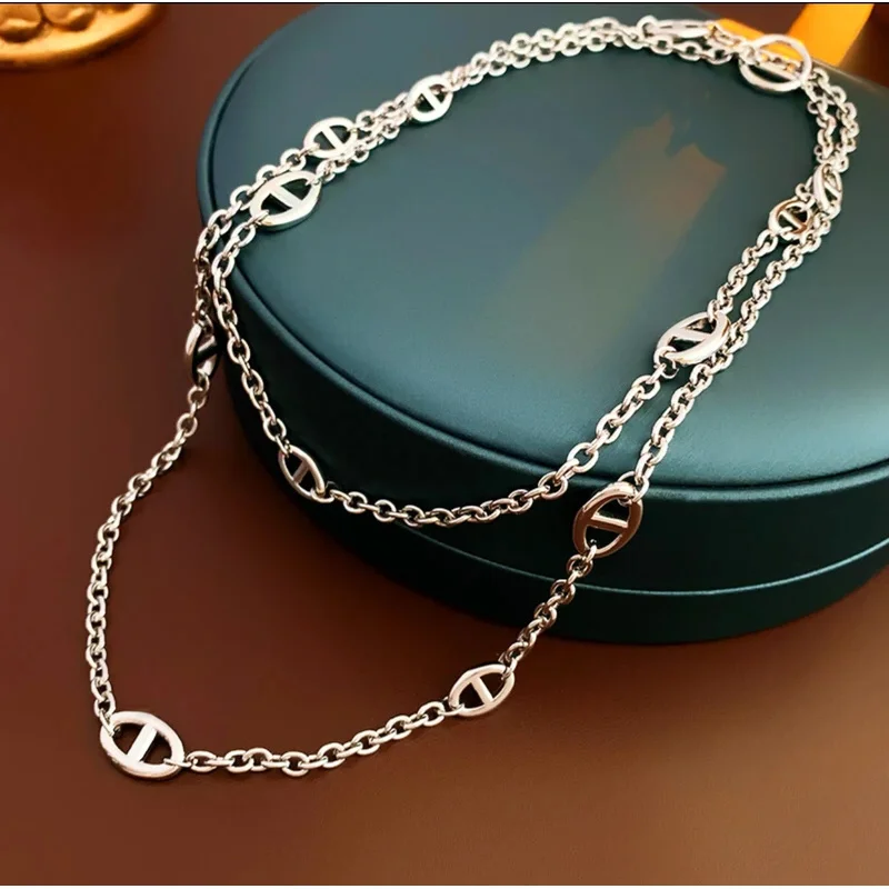 YISON 2025 New Highly Sold Versatile Luxury Pig Nose Necklaces for Women Designed Collar Chains Elegant Jewelry Gifts