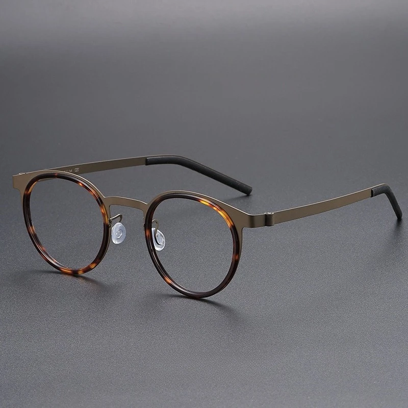 

Super Light Top Quality Fashion Design Round Alloy glasses frame men women optical Myopia Presbyopia Lenses attachment eyewear