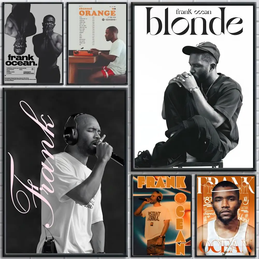 

Singer F-Frank Ocean B-Blonde Poster Trendy And Easy-to-Apply Wall Art Stickers For Home Decor And Dorm Room Walls