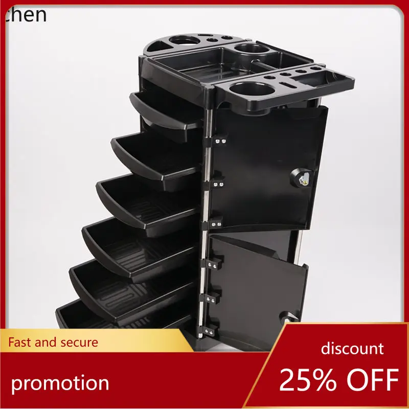 HXL Hair Salon Multi-Functional Tool Cart Perm and Dye Storage Rack Trolley