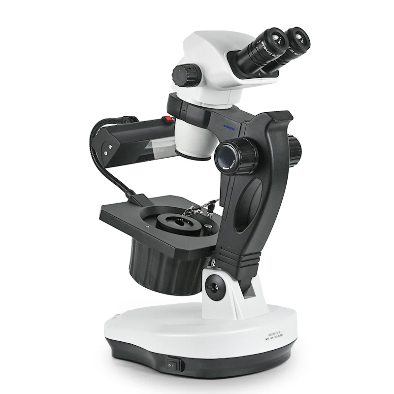 

Albenth 6.7X-45X Magnification Professional Advanced Jewel Gemological Zoom Binocular Stereo Microscope on Track Stand