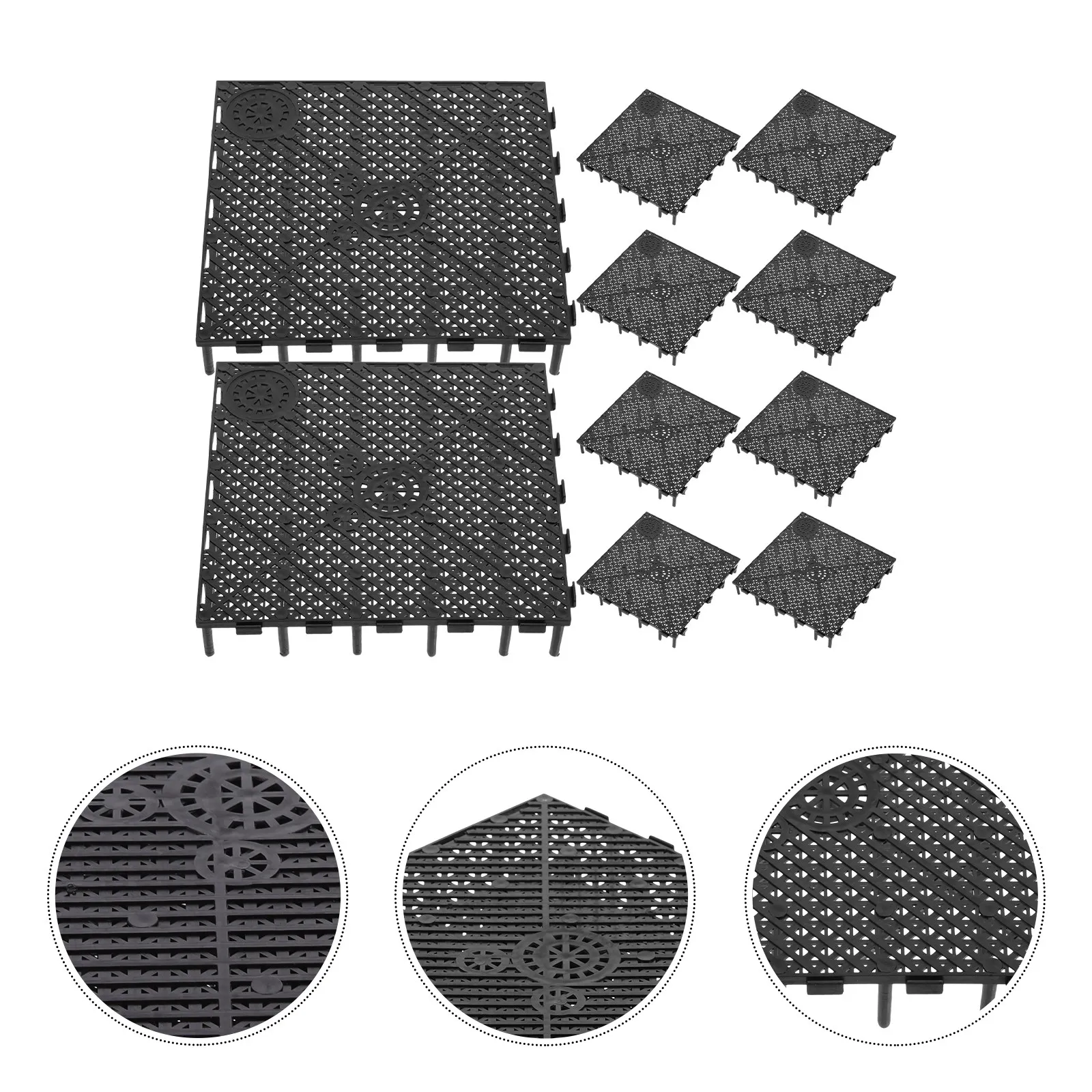10Pcs PVC Fish Tank Bottom Filter Plate for Aquarium Splicing Grid Base with High Water Permeability Toughness Professional