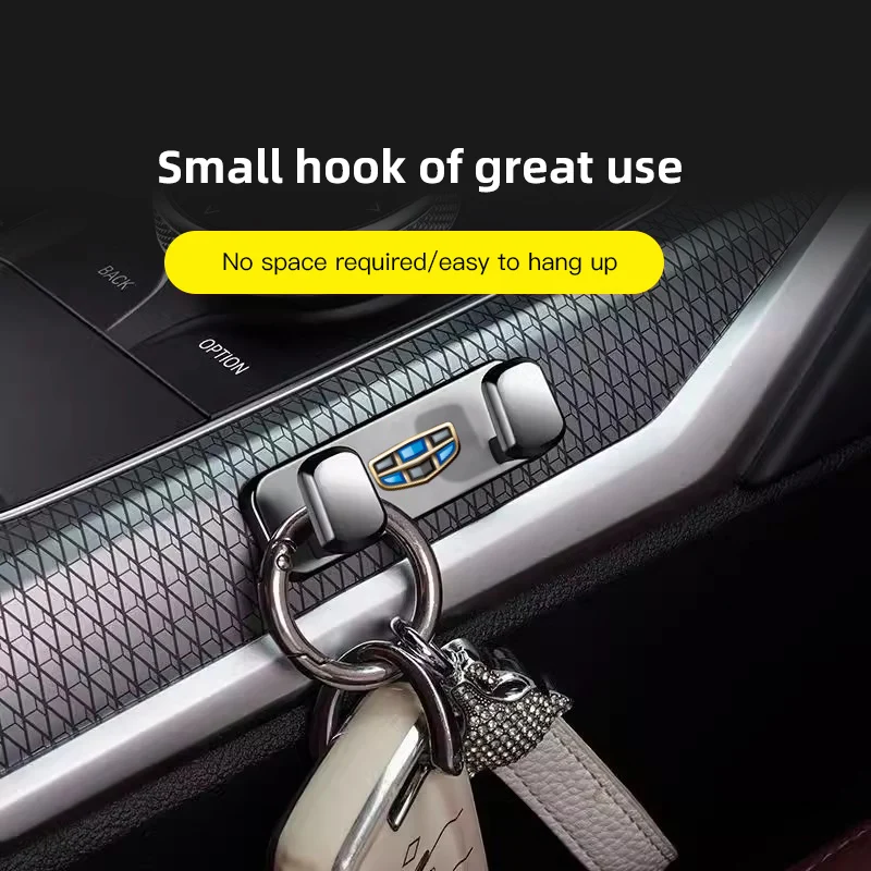 Car Interior Accessories Zinc Alloy Storage Hooks For Geely Boyue Haoyue Vision-X3 New Emgrand Vision Binyue Emgrand-GS Binray