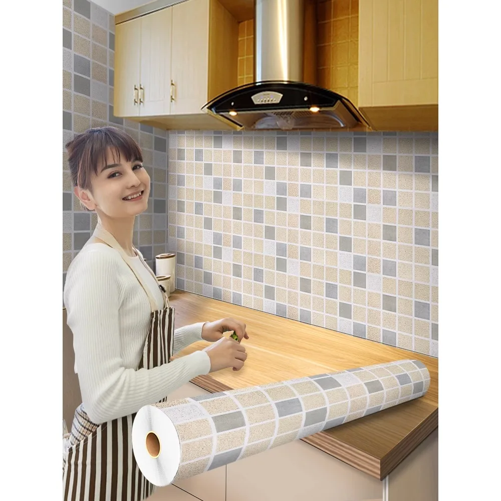 Kitchen Oil-proof Sticker Waterproof Self-adhesive Tabletop High Temperature Range Hood Oil-proof Wallpaper Kitchen Decor