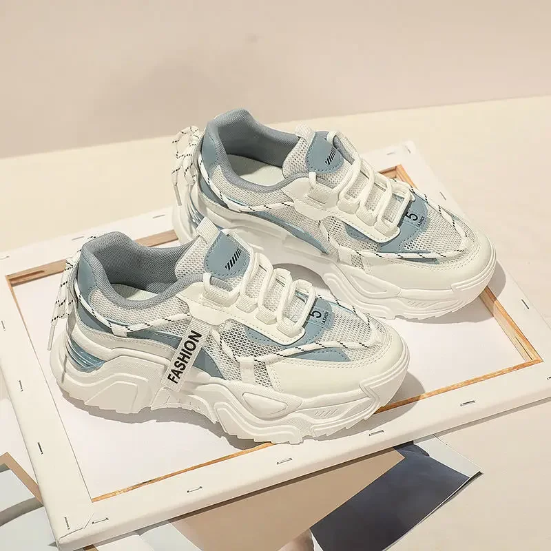 

Дышащие туфли на высокой платформе с сеткой для женщин. Легкие дизайнерские роскошные прогулочные предложения. Новые предложения 2025 года. Оригинальная женская обувь 39.