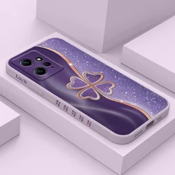 Lucky Grass Phone Case For Xiaomi Redmi Note 14 13 12 12S 11 11S 10 10T 10S 9 9S 8 Pro Plus 4G 5G Liquid Silicone Cover