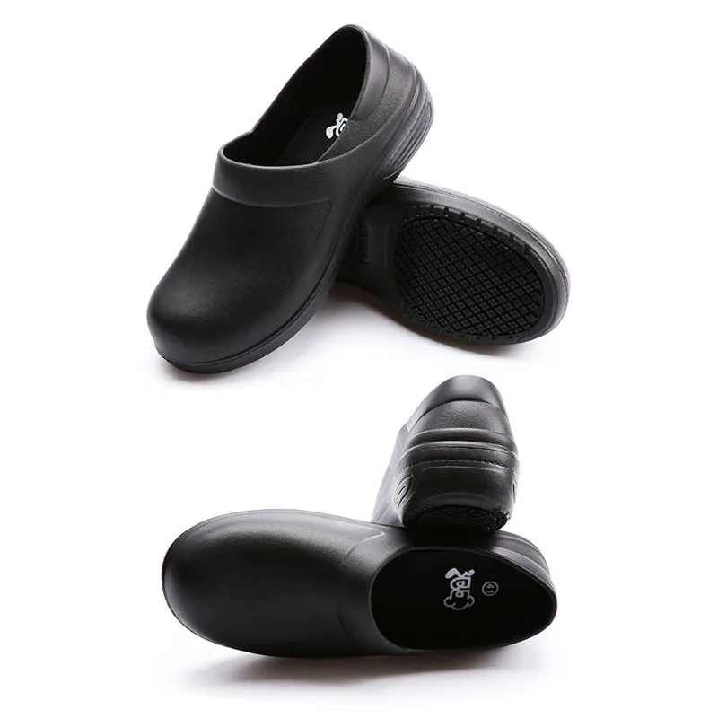 chef Safety Shoes Non-slip Kitchen Work Shoes For Men Women Oilproof Waterproof Rain Boots EVA Lightweight Soft Water Shoes_voghion.com