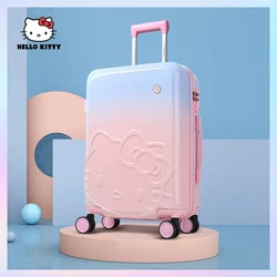 Hello Kitty 20 24Inches Sanrioed Girl's Luggage Box Cartoon Student Princess Trolley Case Student Lightweight Cartoon Suitcase