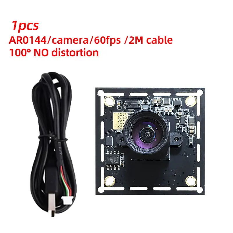 USB Global Shutter Camera Module 1M Cable 60fps 100° Distortion-free AR0144 Industrial Camera Mobile Capture Free USB Drive.