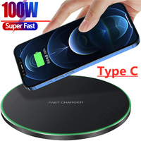 NEW 100W Fast  Wireless Charger Pad for iPhone 14 13 12 15 Pro Max For Samsung Galaxy S21 S20 S10 S9 Xiaomi Wireless Charging