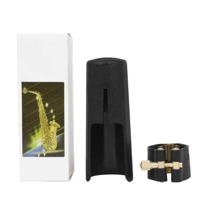 

PU Leathers Sax Ligature Fastener with Plastic Lightweight Accessories Alto Saxphone Clarinet Mouthpiece Clip