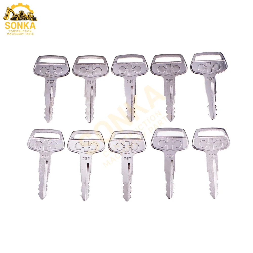 

TR261434 10 шт. 787 ключи зажигания для экскаватора Komatsu PC60 PC100 PC120 PC128 PC200 PC240 PC290 PC300 PC350 PC600