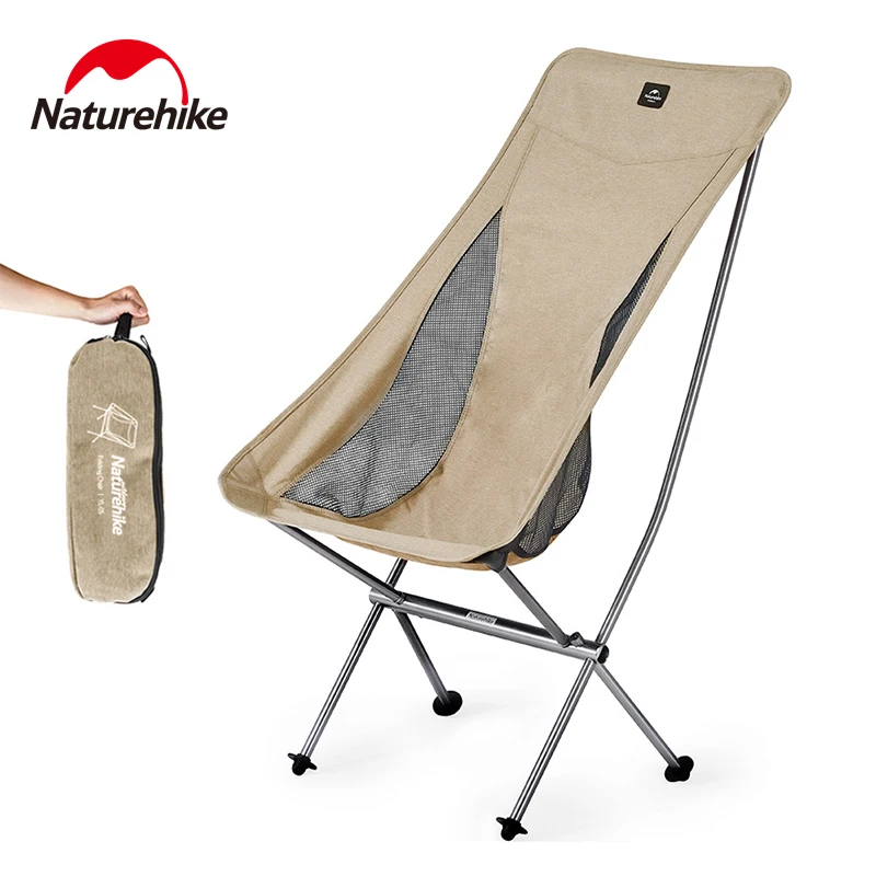 Naturehike Folding Chair L04 Camping Fishing Chair Ultralight Portable Aluminum Alloy Chair Outdoor Picnic Backrest Stool