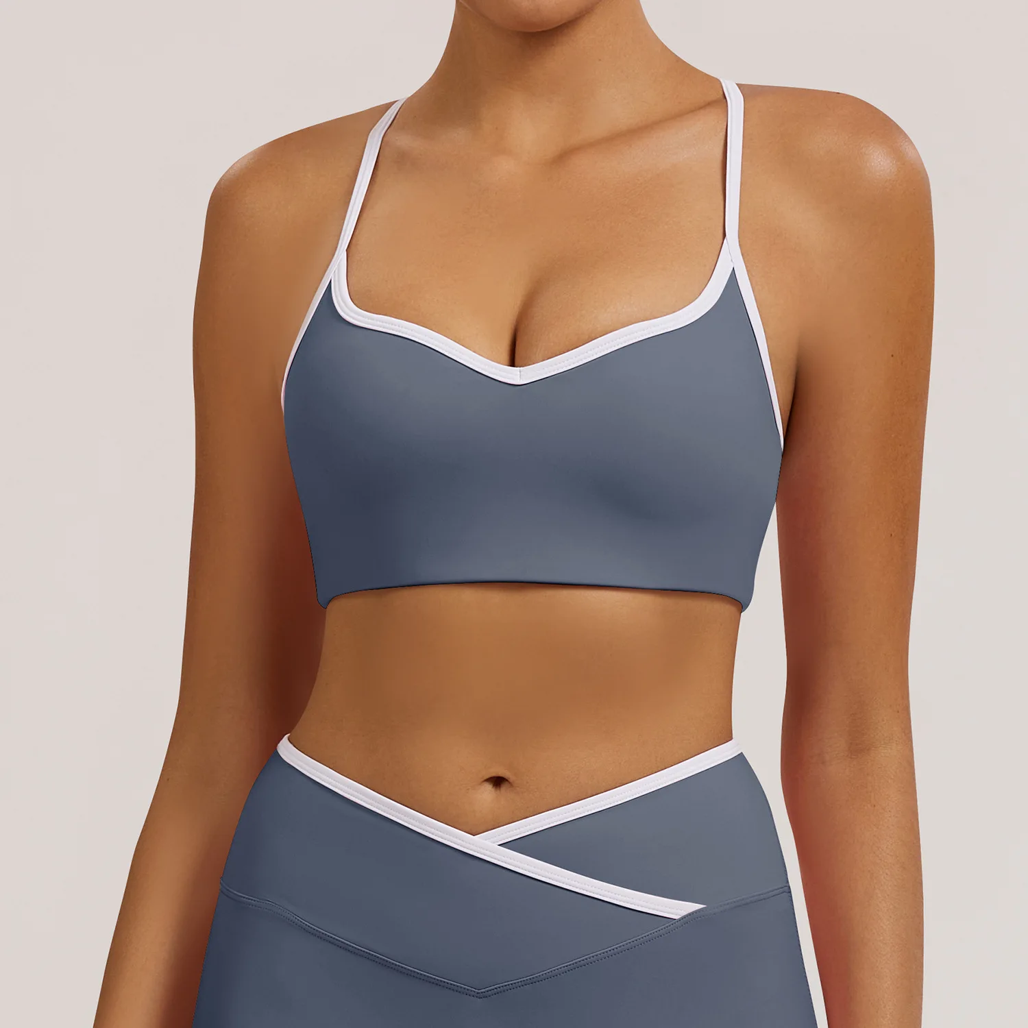 set-activewear-da-donna-2-pezzi-leggings-yoga-a-vita-incrociata-con-blocchi-di-colore-e-effetto-push-up-e-reggiseno-sportivo-per-palestra