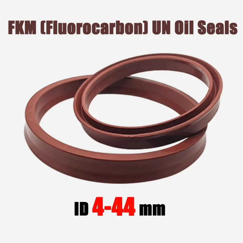 FKM (Fluorocarbon) UN Oil Seals ID 4-28mm,Hydraulic Cylinder Seals (USH/Y-Ring/O-Ring Kit) for Excavators/Press Machines