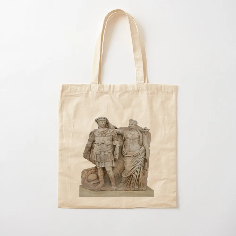 Nero and His Mother, Agrippina Roman Statue Tote Bag