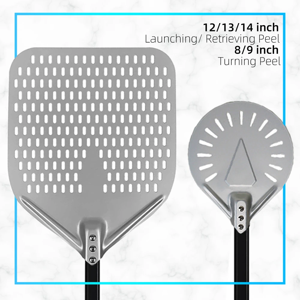 

8 9 Inch Long Pizza Peel Set Adjustable Turning Shovel Baking Tool Kitchen Utensils Nonstick Big Pizza Spatula Turner for Oven