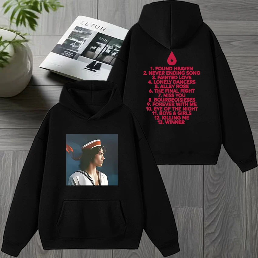 

Hot Sale Conan Gray World Tour 2025 Double Sided print black Sweatshirt Men women vintage Hoodie Unisex Fleece Winter pullover