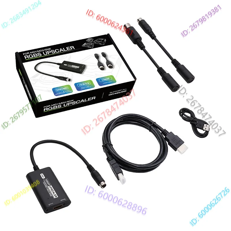 

SEGA MD1/MD2/SNK 16:9 4:3 HDMI high-resolution video converter 1080P video adapter