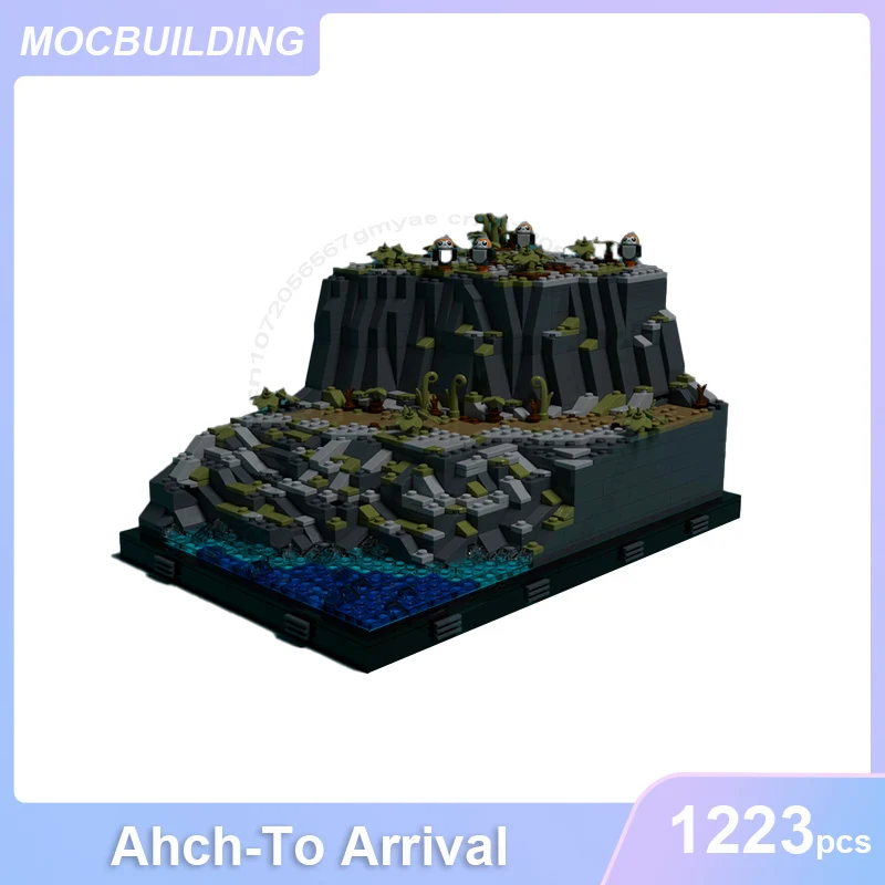 

Ahch-To Arrival The Force Awakens Diorama Model MOC Building Blocks DIY Assemble Bricks UCS Display Xmas Toys Gifts 1223PCS